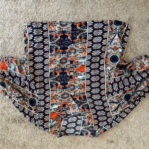 Bohemian Floral Patterned Skirt